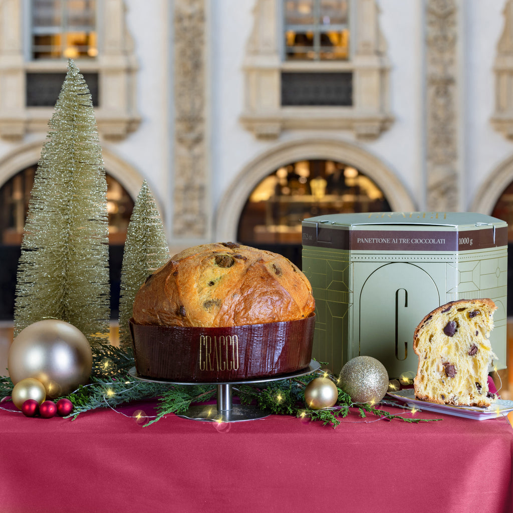 Panettone ai tre cioccolati