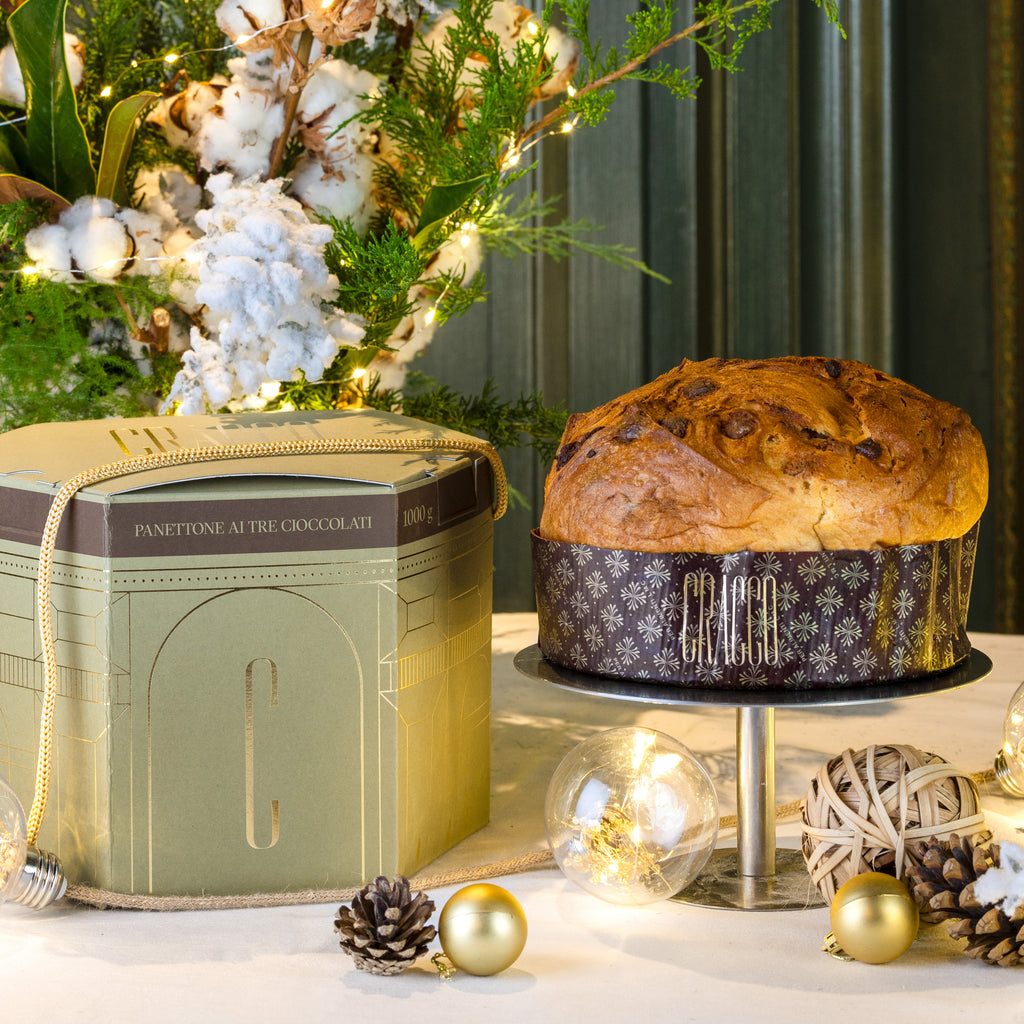 Panettone ai tre cioccolati